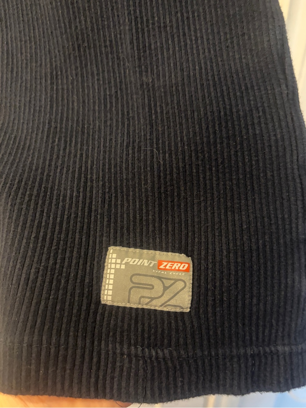 Y2K Point Zero navy Ribbed Tank Top - Picture 3 of 11